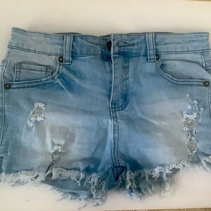 girls size 8 denim shorts (worn multiple times but in perfect condition)